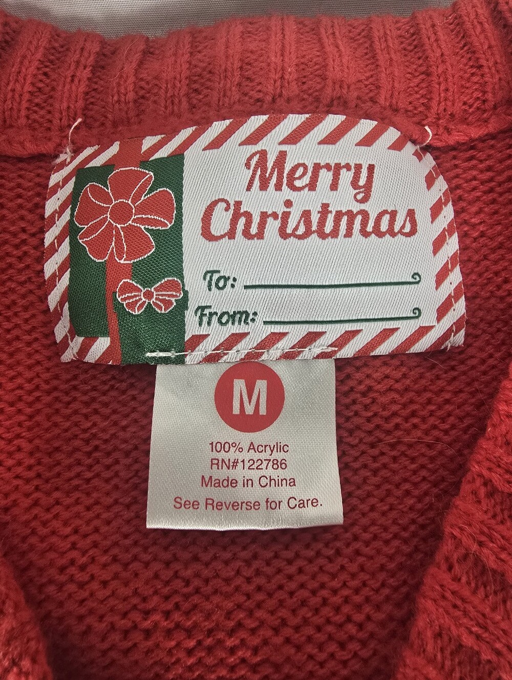 Vintage Christmas Scottie Dog Sweater Vest Womens Medium Red Holiday Cardigan - Picture 3 of 4